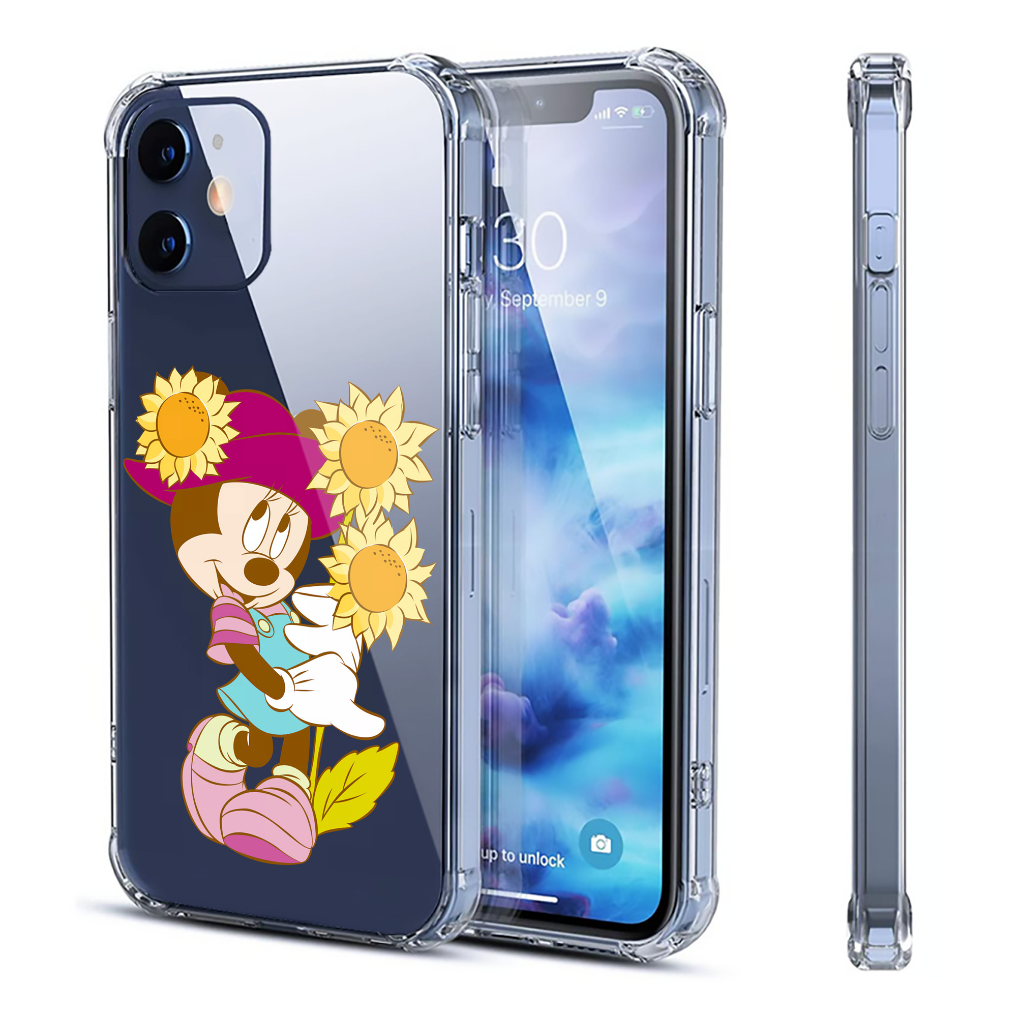 （画像用） ミッキーマウス Mickey Mouse 【iPhone 12シリーズ対応】透明スマホケース（クリアソフトケース）